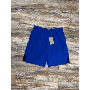 Mens Nike Athletic Running Shorts Size Medium New With Tags Blue & Black Gym